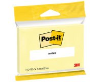 Bloc-note adhésif, 76 x 127 mm, jaune, blister