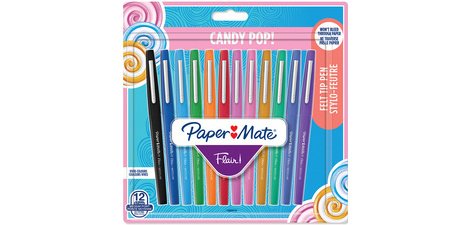 Paper Mate feutre Flair Candypop, blister de 24 pièces en couleurs assorties