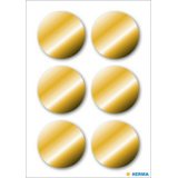 Sticker de Noël, rond, 32 mm, or