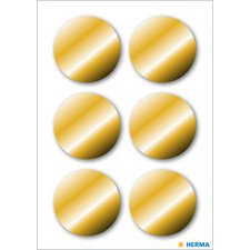 Sticker de Noël, rond, 32 mm, or