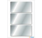 Sticker de Noël, rectangulaire, 34 x 67 mm, or