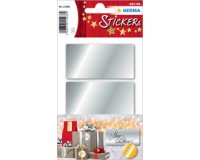 Sticker de Noël, rectangulaire, 34 x 67 mm, or