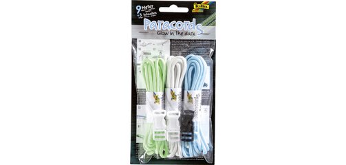 Set paracorde 'GLOW IN THE DARK', couleurs assorties