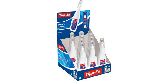 Vloeibare corrector  'Shake'n Choose', display