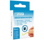 Crochet à tiques, en ABS, vert, set de 3