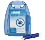 Kit anti-tiques, 24 pièces, boîte de transport bleue