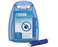 Kit anti-tiques, 24 pièces, boîte de transport bleue