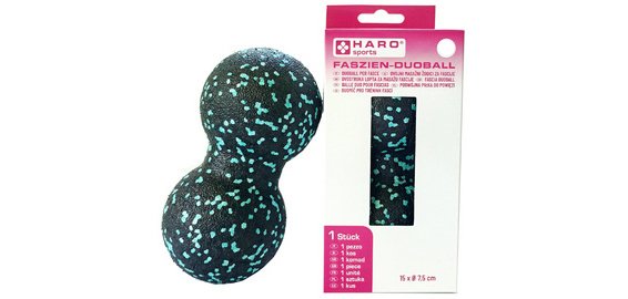 Balle de massage duo pour fascias, noir/menthe