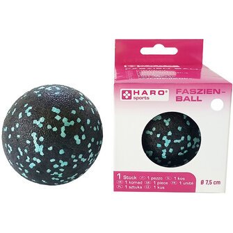 Massage ball for fascia, black/mint