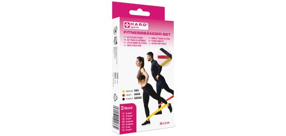 Set de bandes de fitness, medium - fort, set de 3