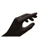 Gants jetables en nitrile, non poudré, noir - Boîte de 50