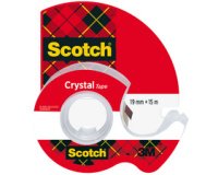 Ruban adhésif Crystal, transparent, avec dévidoir