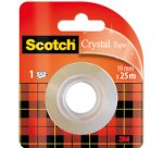 Ruban adhésif Crystal, transparent, avec dévidoir