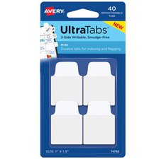 Zelfklevende tabs UltraTabs wit