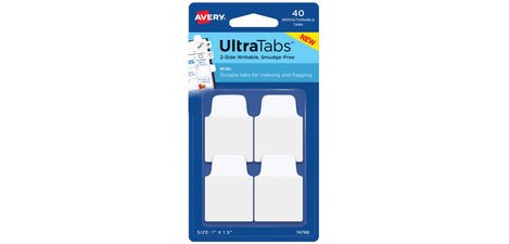 UltraTabs weißer Klebezettel