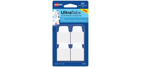 Onglet adhésif UltraTabs blanc