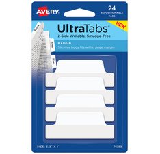 Zelfklevende tabs UltraTabs wit 63,5 x 25 mm