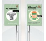 Etiquette d'affichage vitrophanie, blanc