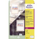 Etiquette d'affichage vitrophanie, blanc