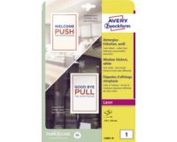 Etiquette d'affichage vitrophanie, blanc