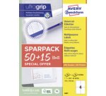 Étiquette universelle, 210 x 148 mm, 50+15