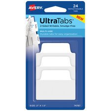 Onglet adhésif UltraTabs blanc, 50,8 x 38 mm