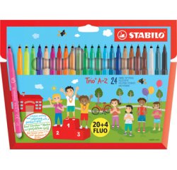 Feutre Trio A-Z, étui carton de 18, PACK SPECIAL