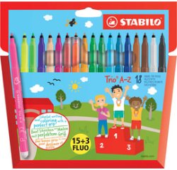 Feutre Trio A-Z, étui carton de 24, PACK SPECIAL