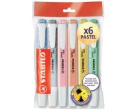 Surligneur swing cool PASTEL, Ecopack de 6