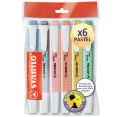 Surligneur swing cool PASTEL, Ecopack de 6