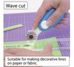 WA-2P, boîtier plastique, pour coupe ondulée, bleu