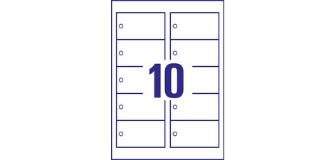 Etiquette américaine, carton, 185 g/m2