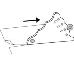 Cutter T-1P, boîtier en plastique, lame de 18 mm, beige