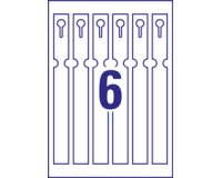 Etiketten met lus in folie 250 x 25 mm wit