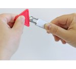 Cutter A-1000RP, boîter en aluminium, 9 mm, argent/rouge