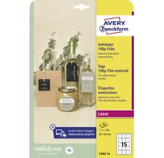 Etiquette américaine, film, mat, 50 x 50 mm