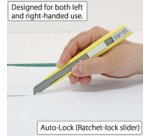 Cutter A-301RP (P), boîter en plastique, lame 9 mm, rose