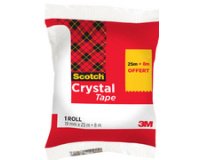 Ruban adhésif Crystal, transparent, 19 mm x 25 mm