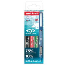 Roller Uni-Ball Eye Ocean Care Medium assorti 4 pièces