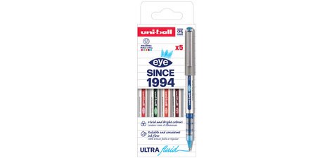 Stylo roller eye fine UB157E PF, étui de 5, assorti