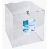 Urne, en acrylique, fermable à clé, transparent