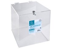 Urne, en acrylique, fermable à clé, transparent