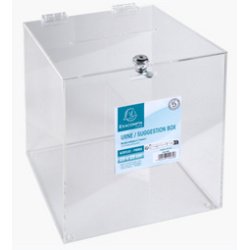 Urne, en acrylique, fermable à clé, transparent