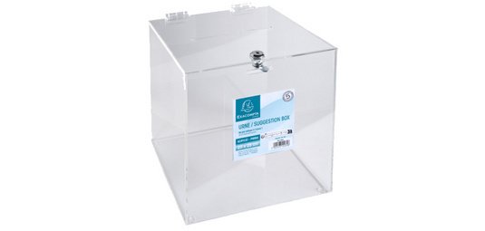 Urne, en acrylique, fermable à clé, transparent