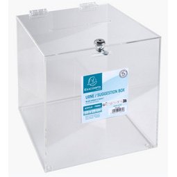 Urne, en acrylique, fermable à clé, transparent