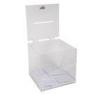 Urne, en acrylique, fermable à clé, transparent