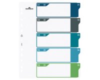 Intercalaire en plastique, numérique, A4+, 5 touches