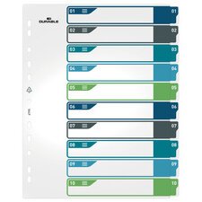 Intercalaire en plastique, numérique, A4+