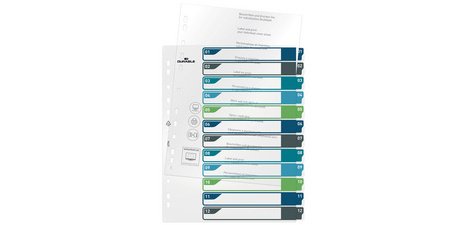 Intercalaire en plastique, numérique, A4+