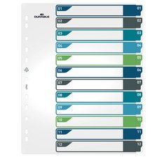 Intercalaire en plastique, numérique, A4